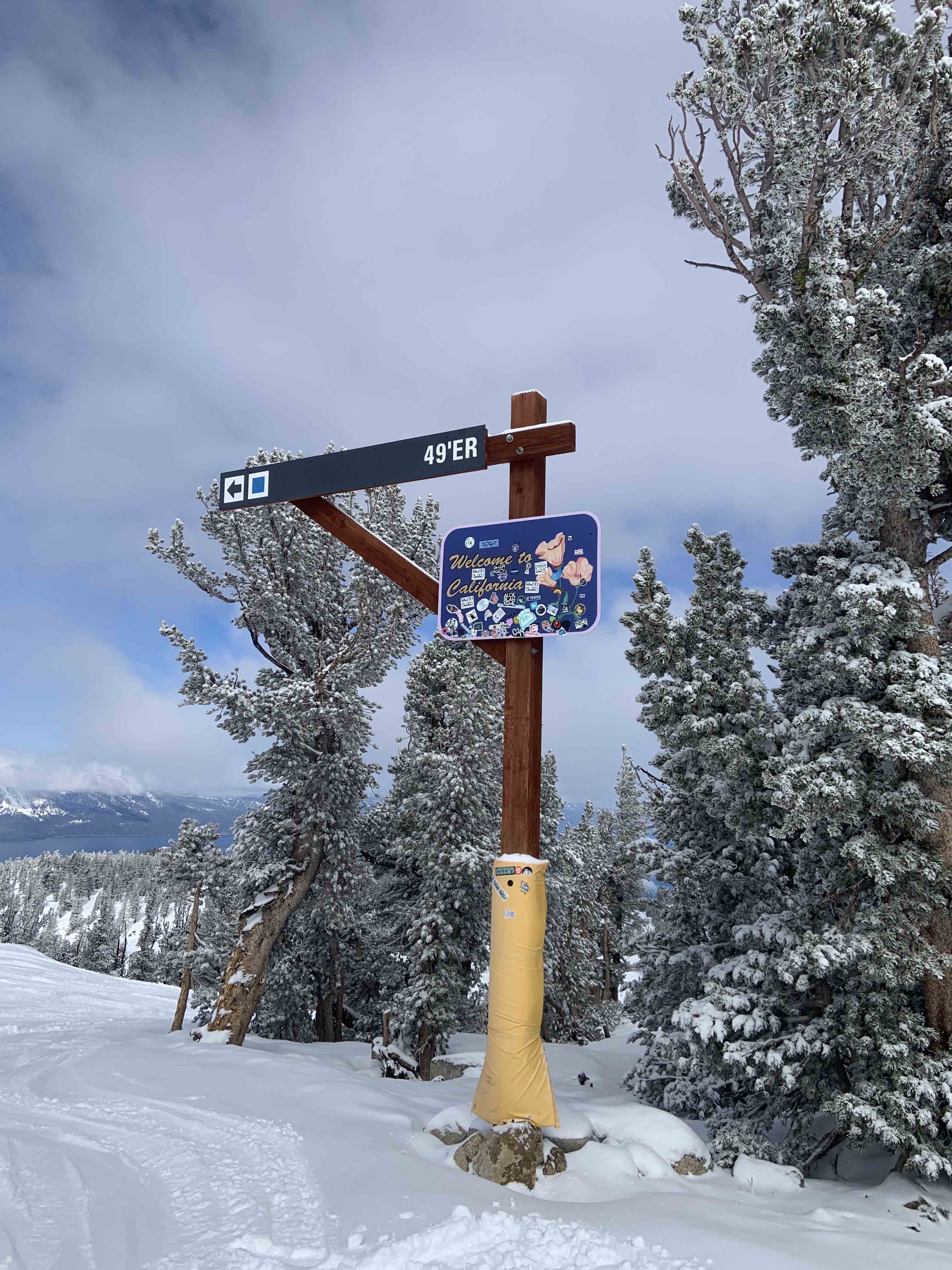 Lake Tahoe trail sign